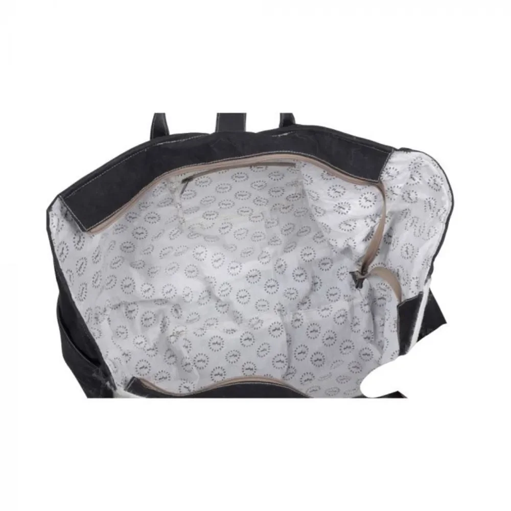 Myra Cowhide Weekender Bag XL Western Leather Travel Duffel Boho Tote Carry On - Picture 9 of 9